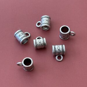 support breloque métal argenté – accessoires de bijouterie pour création artisanale