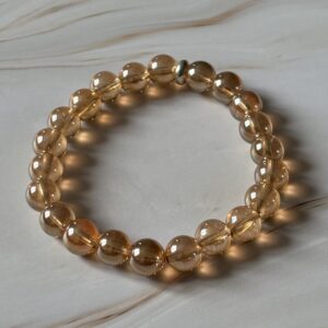 bracelet lithothérapie aqua aura sunset – énergie, équilibre émotionnel et protection