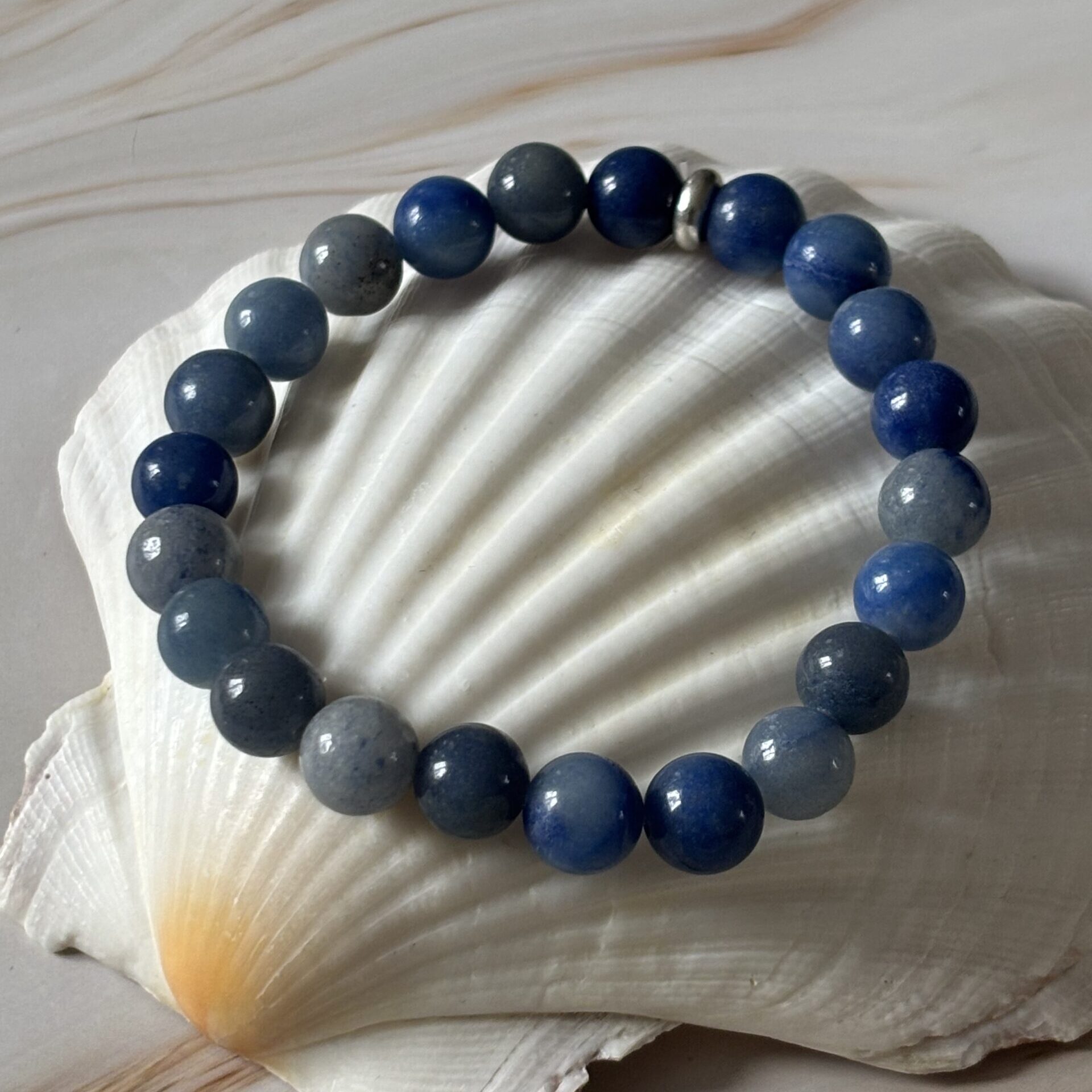 bracelet aventurine bleue – énergie douce et beauté naturelle pour créations artisanales