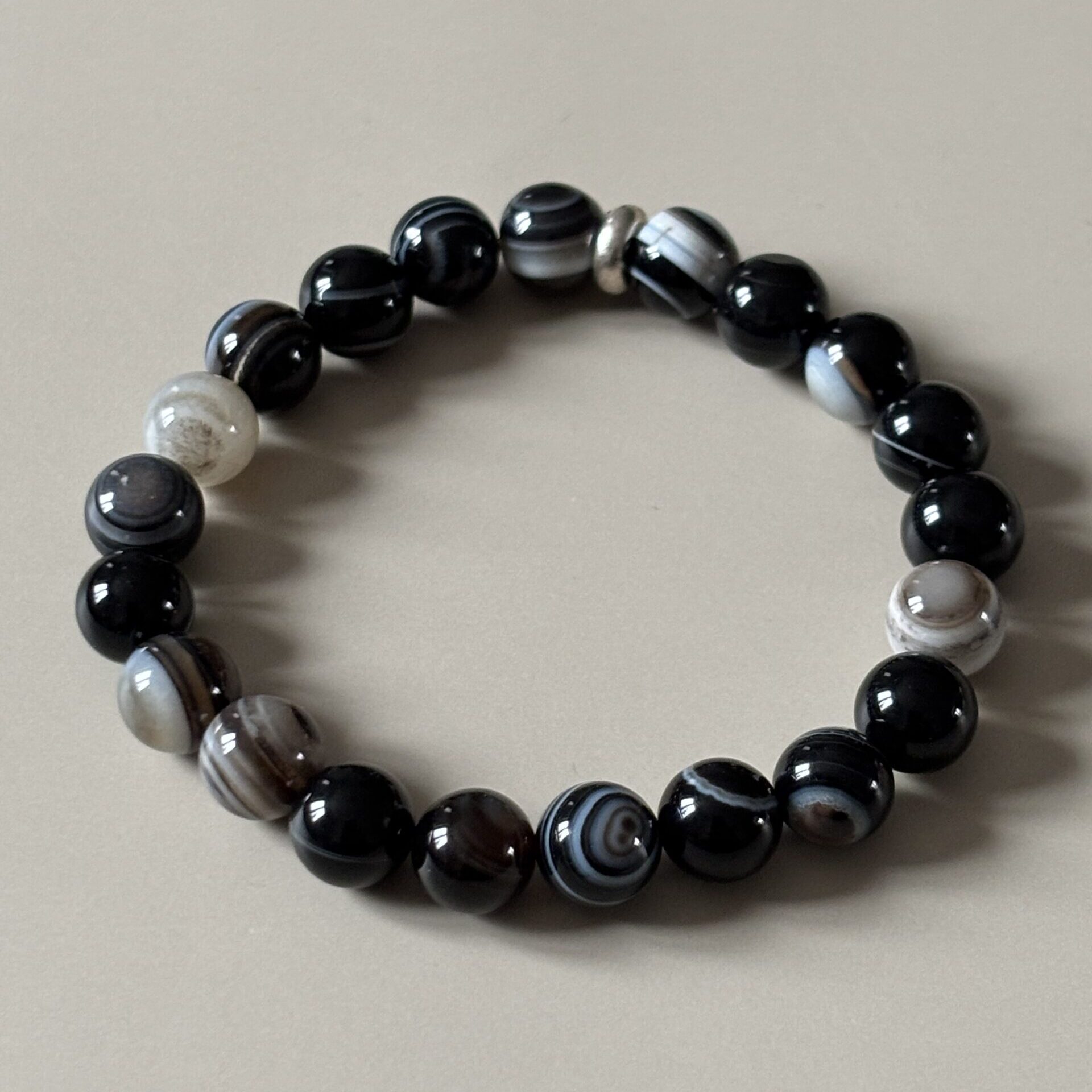 bracelet lithothérapie agate œil – pierre de protection, ancrage et clarté intérieure