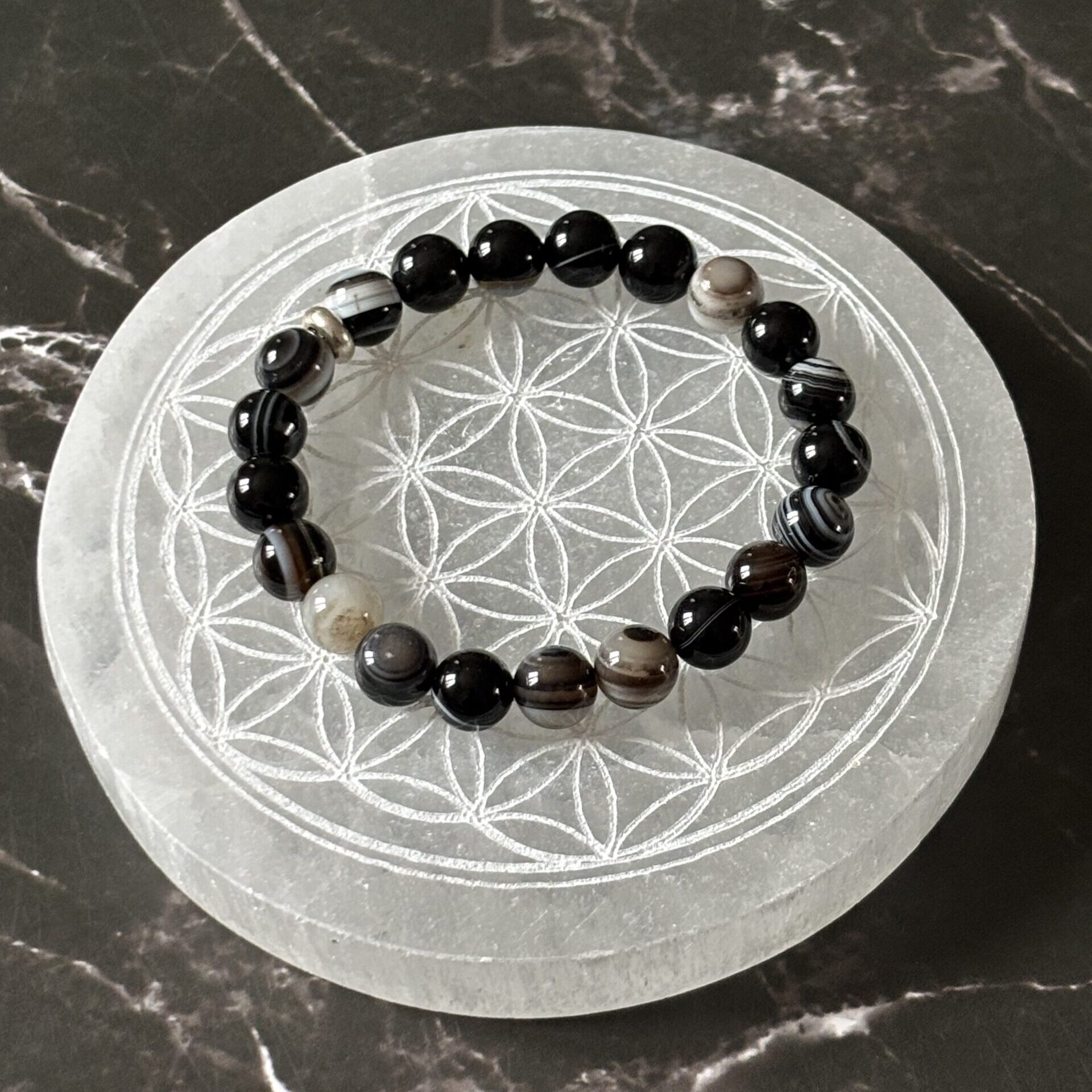 bracelet agate œil naturelle – bijou d’équilibre, stabilité et confiance intérieure