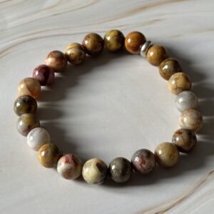 bracelet bien-être agate crazy lace – énergie vivante et vibration de gaieté naturelle