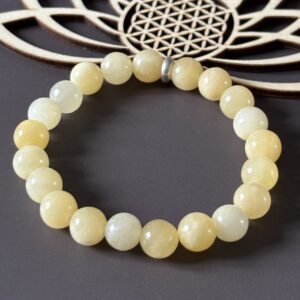 bracelet calcite jaune – bijou solaire et énergisant artisanat français