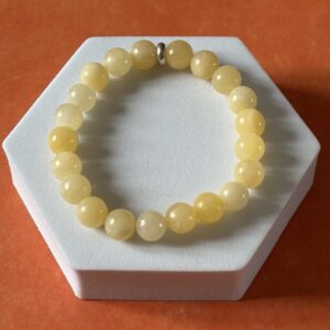 bracelet lithothérapie calcite jaune – énergie solaire, joie et clarté mentale