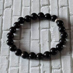 Bracelet obsidienne céleste naturelle – bijou énergétique fait main pour sérénité