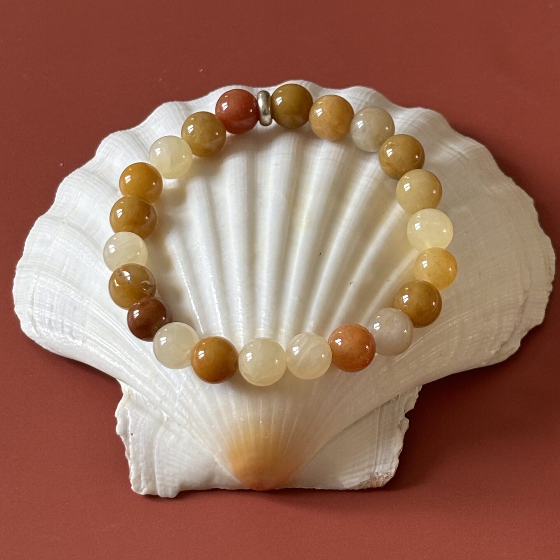 Bracelet en jade jaune – bijou pierre naturelle pour bonheur et vitalité