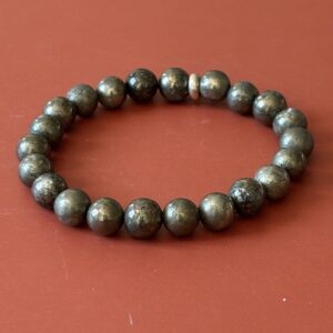 Bijou pyrite perles rondes