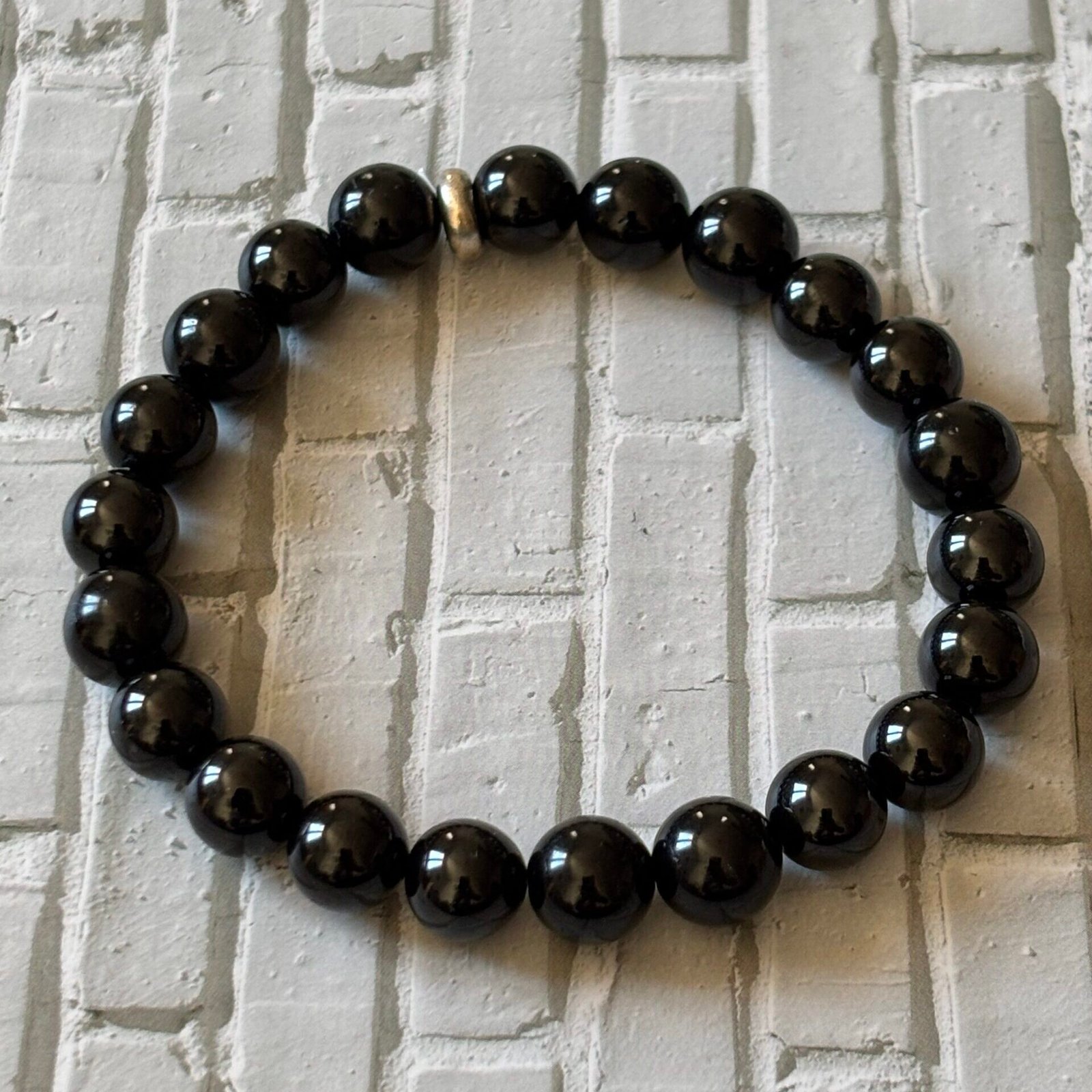Bracelet pierre naturelle spinelle noire