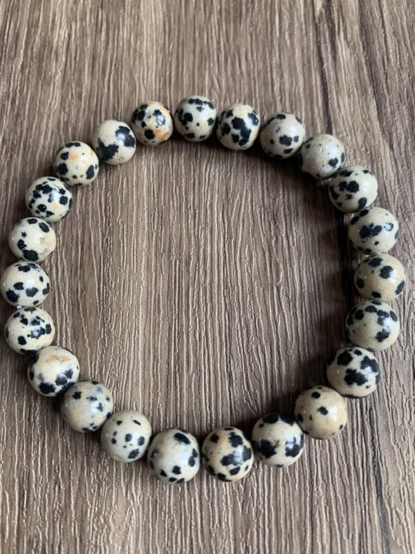 jaspe dalmatien perles naturelles 8 mm