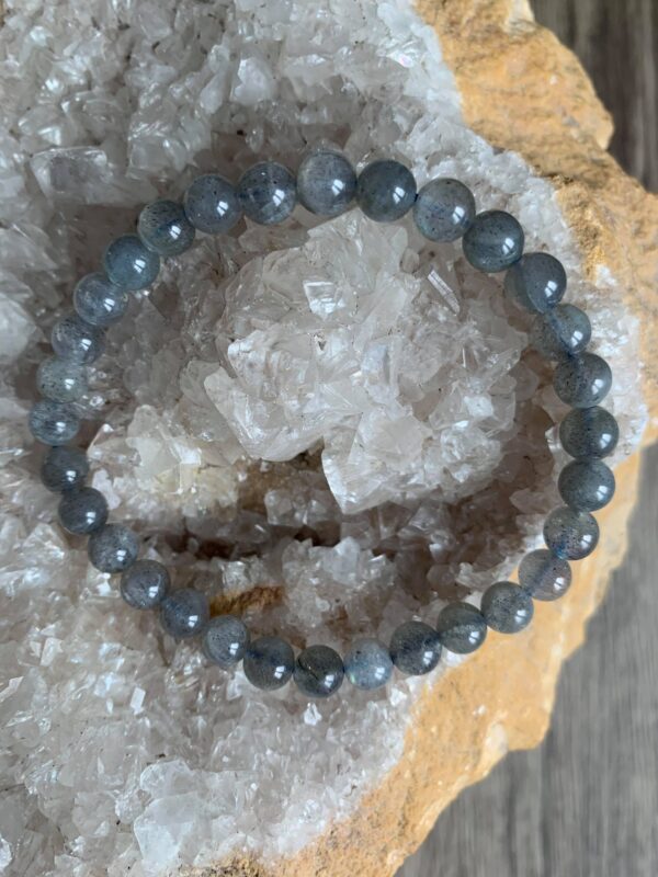 Bracelet pierre naturelle labradorite perles 6 mm