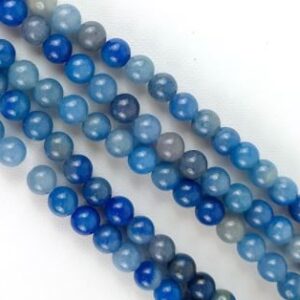 Aventurine bleue perles à l'unité en lot ou fil complet