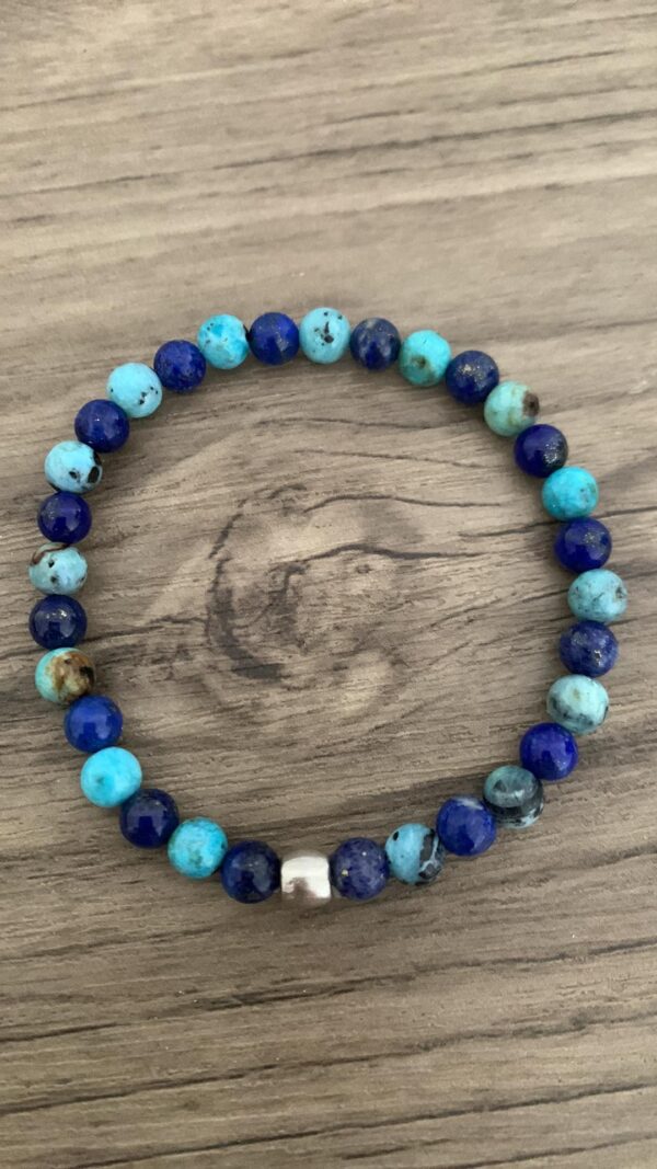 lapis lazuli opale bleue bracelet zodiaque balance