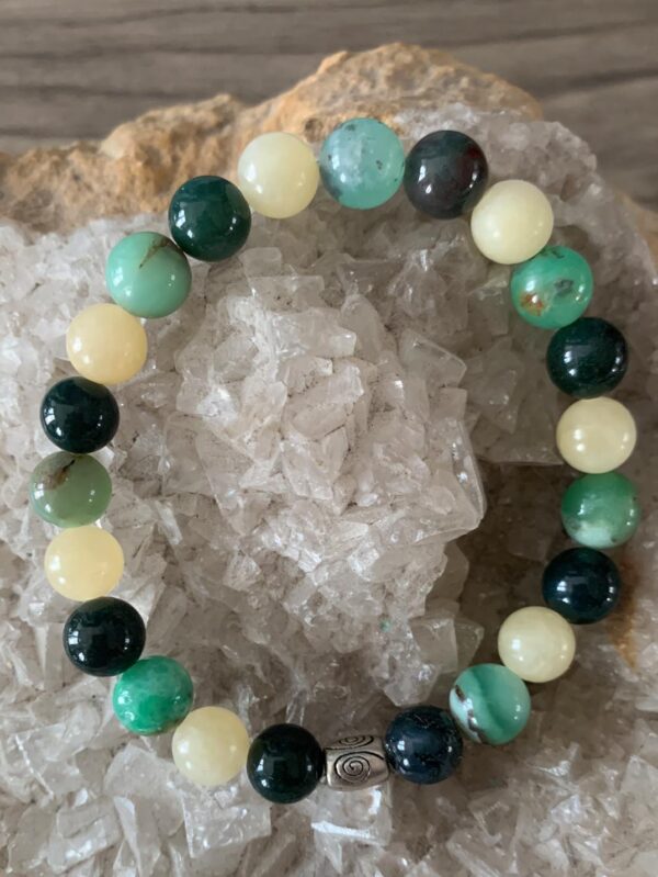 CANCER AGATE MOUSSE CHRYSOPRASE CALCITE