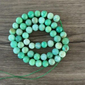 Chrysoprase perles à l'unité en lot ou fil complet