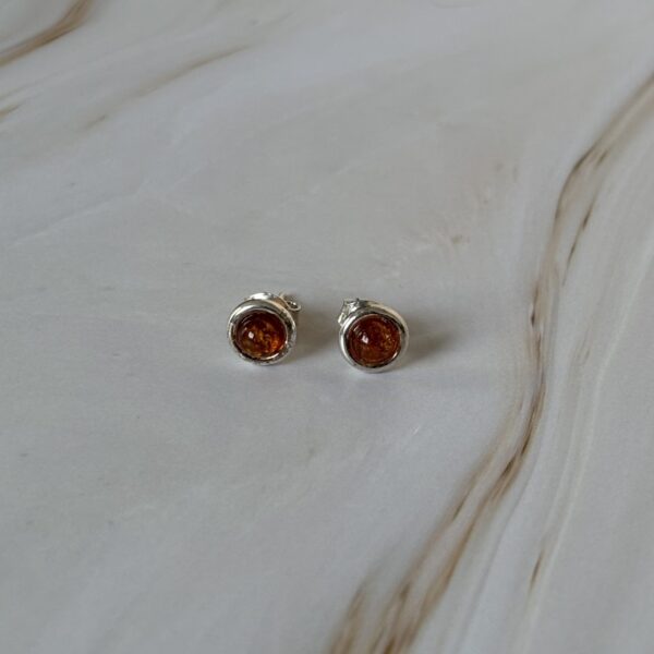 bijoux en ambre et argent puces d oreilles