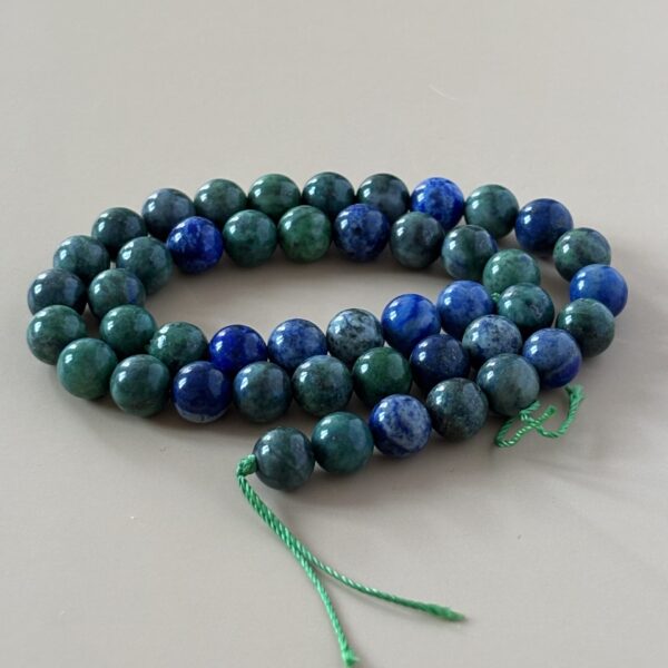 Perles 8 mm azurite malachite véritables pour création