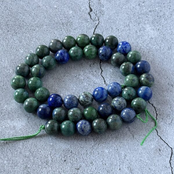 Perles 8 mm azurite malachite authentique pour bijoux
