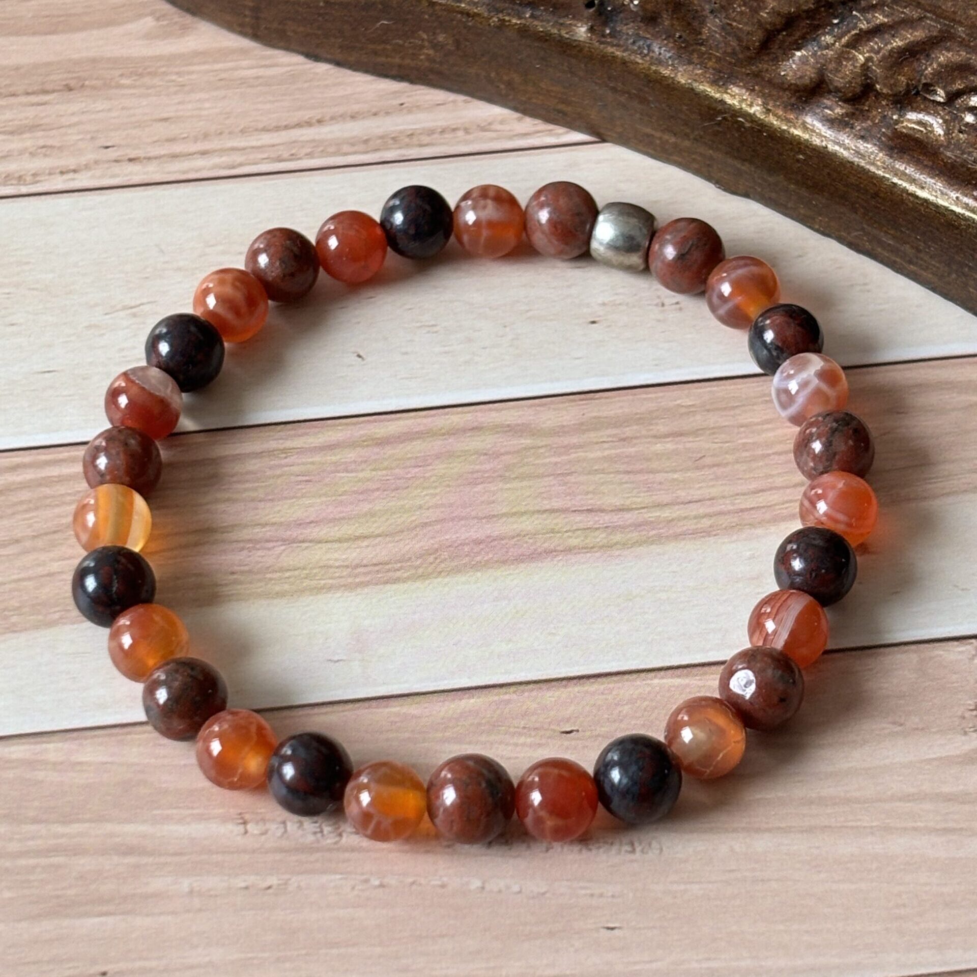 Bracelet lithothérapie vitalité et ancrage