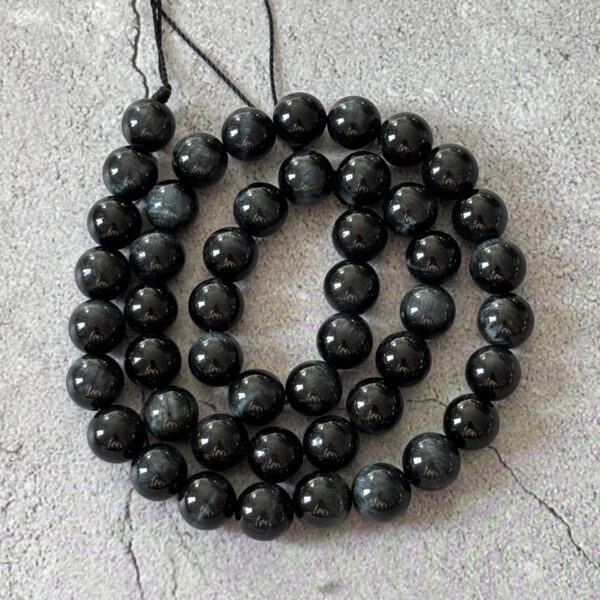 Œil de faucon perles naturelles 8 mm créations bijoux lithothérapie