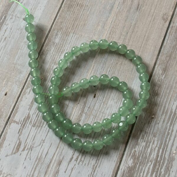 Perles 6 mm en aventurine verte naturelle pour bijoux artisanaux