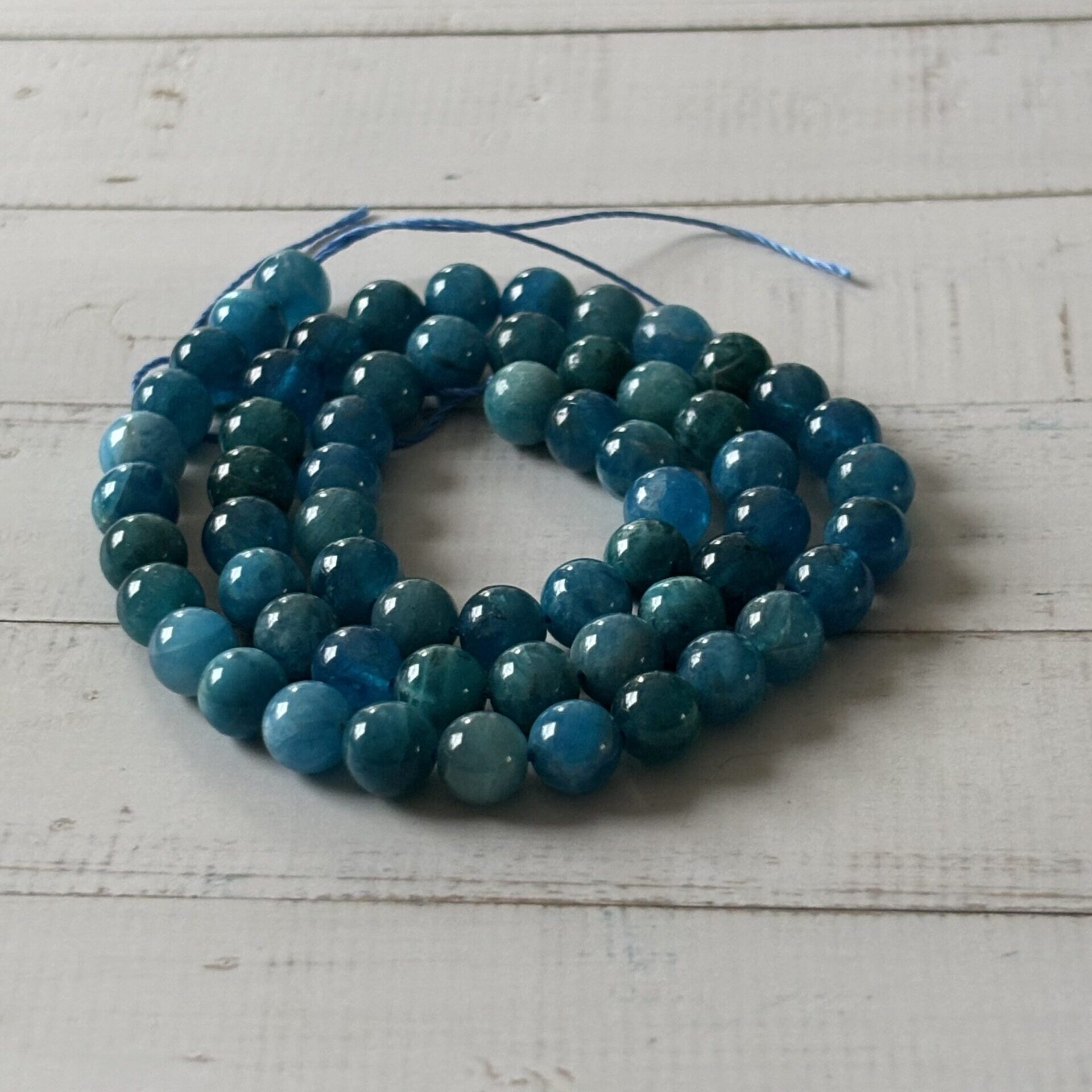 Apatite 6 mm perles rondes – Idéal bracelet, collier et DIY bijoux