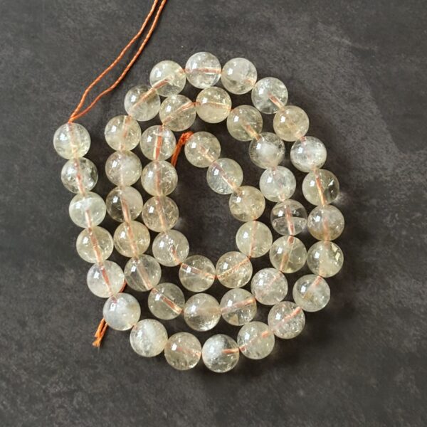 Perles naturelles citrine 8 mm – Bracelet et créations artisanales