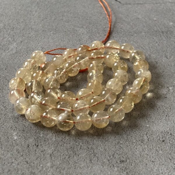 Perles semi-précieuses citrine 8 mm – Bijoux uniques et élégants