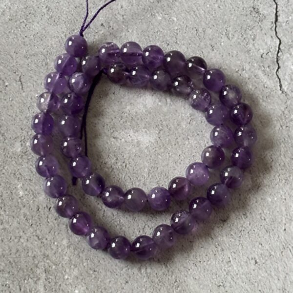 Perles naturelles 8 mm améthyste pour création de bijoux et bracelets spirituels