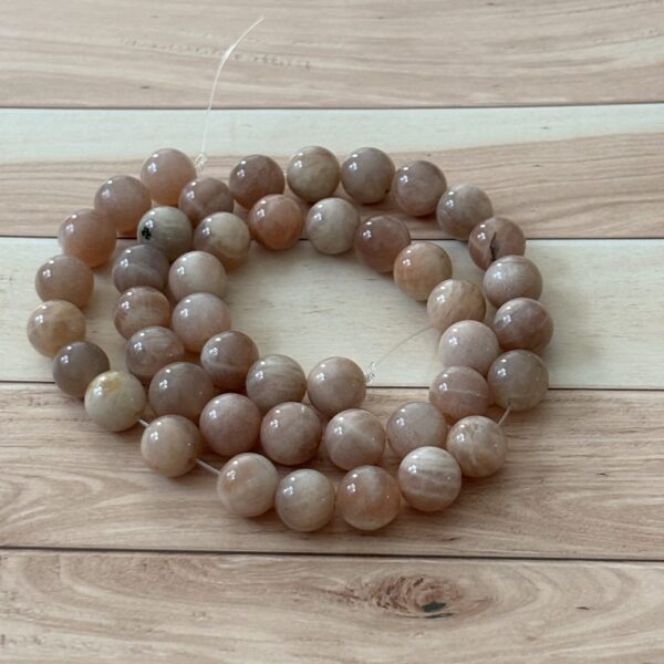 Fil de perles 8 mm pierre de soleil, gemme orange pour bracelets et colliers