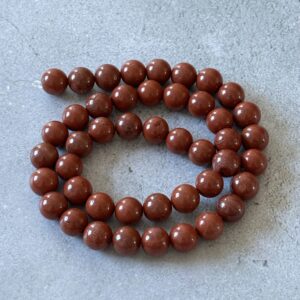 erles naturelles jaspe rouge 8 mm idéales pour vitalité et dynamisme