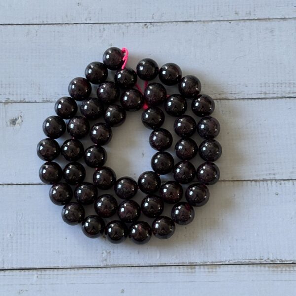 Perles naturelles 8 mm grenat pour artisanat créatif et confiance en soi