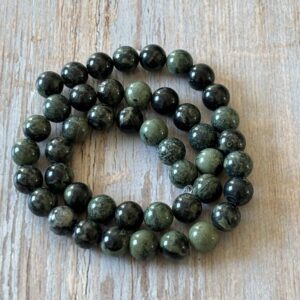 Perles jaspe kambaba 8 mm véritables pour fabrication de bijoux