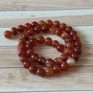 Perles 8 mm cornaline idéales pour créations DIY et artisanat