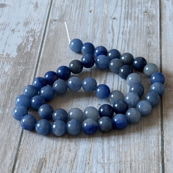 Perles 8 mm aventurine bleue pour calme et clarté intérieure