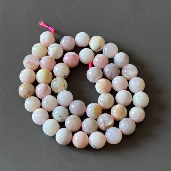 Perles naturelles 8 mm opale rose pour artisanat créatif et accessoires uniques