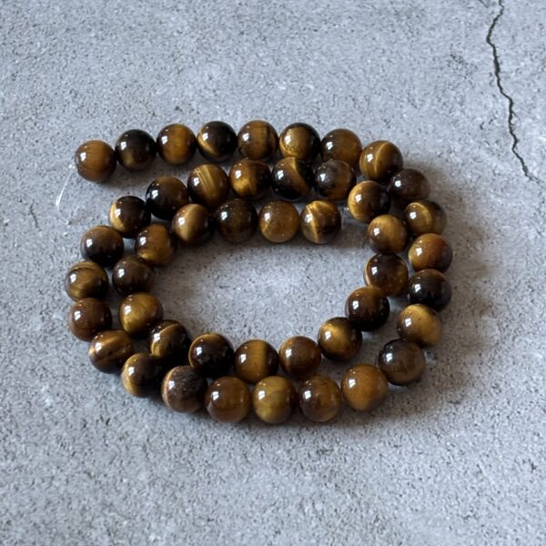 Perles 8 mm œil de tigre pour protection et confiance en soi