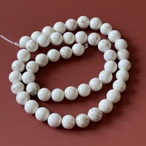 Perles gemmes magnésite 8 mm pour bijoux faits main et sérénité