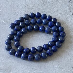 Perles 8 mm lapis lazuli pour intuition, sagesse et équilibre intérieur