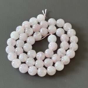 Perles gemmes quartz rose 8 mm pour bijoux faits main et tendresse intérieure