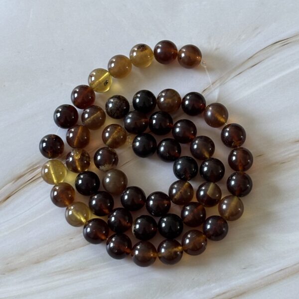 Perles naturelles 8 mm ambre pour colliers et bracelets personnalisés