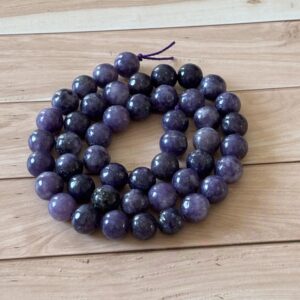 Perles naturelles lépidolite 8 mm idéales pour paix intérieure et équilibre spirituel