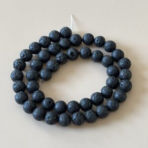 Perles rondes pierre de lave 8 mm pour bracelet créatif et protection intérieure