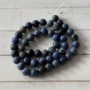 Dumortierite pierre naturelle en perles de 8 mm pour les créations artisanales et bijoux lithothérapie fait main