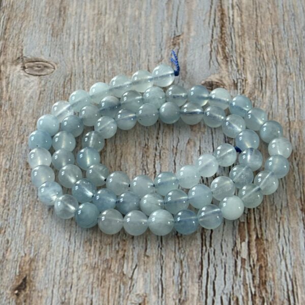 perles 6 mm aigue-marine bleue naturelles rondes pour bracelet et collier