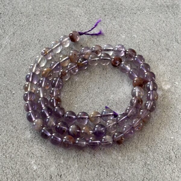 Création de bijoux spirituels ou énergétiques avec perles 6 mm Améthyste Super Seven violettes