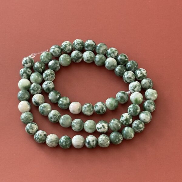 Perles rondes 6 mm en agate arbre pour DIY et artisanat