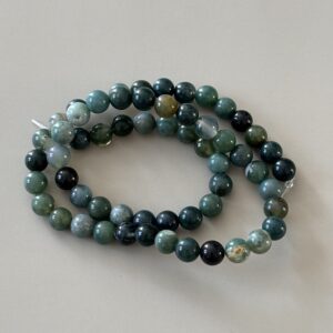Lot de perles rondes 6 mm en agate mousse pour DIY, fabrication bijoux et accessoires
