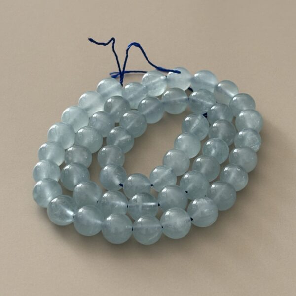Perles 8 mm aigue-marine naturelle pour créations de bijoux artisanaux