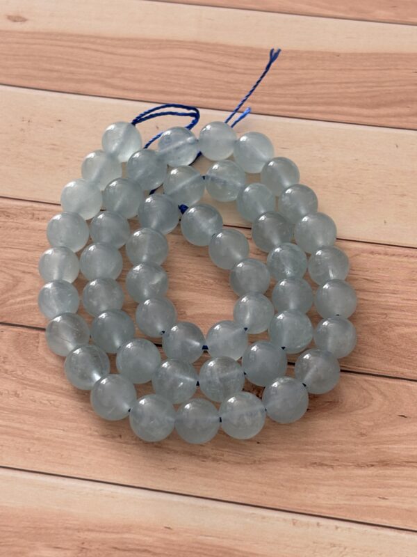 Fournitures de perles aigue-marine 8 mm pour bijoux élégants