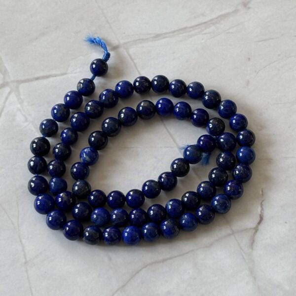Perles lapis lazuli 6 mm naturelles pour bracelet énergétique